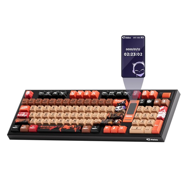 Akko 5098B Wireless Gaming Keyboard with Screen, Wasteland Survival Hot-Swappable