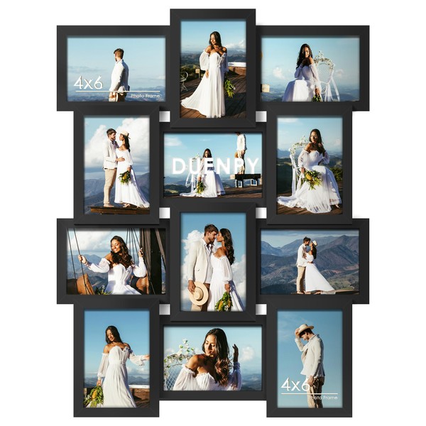 DUENPY 4x6 Picture Frame Collage, 12-Pack Picture Frames Collage Wall