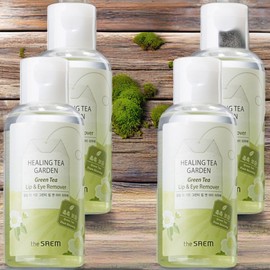 The Saem Lip Eye Remover Waterproof Remover Eye Makeup Cleanser Healing Tea Garden Green Tea Lip and Eye Remover 4pcs 150ml / 더샘 립아이리무버 워터프루프 리무버 아이 메이크업 클렌저 힐링 티 가든 그린티 립 앤 아이 리무버 4개 150ml