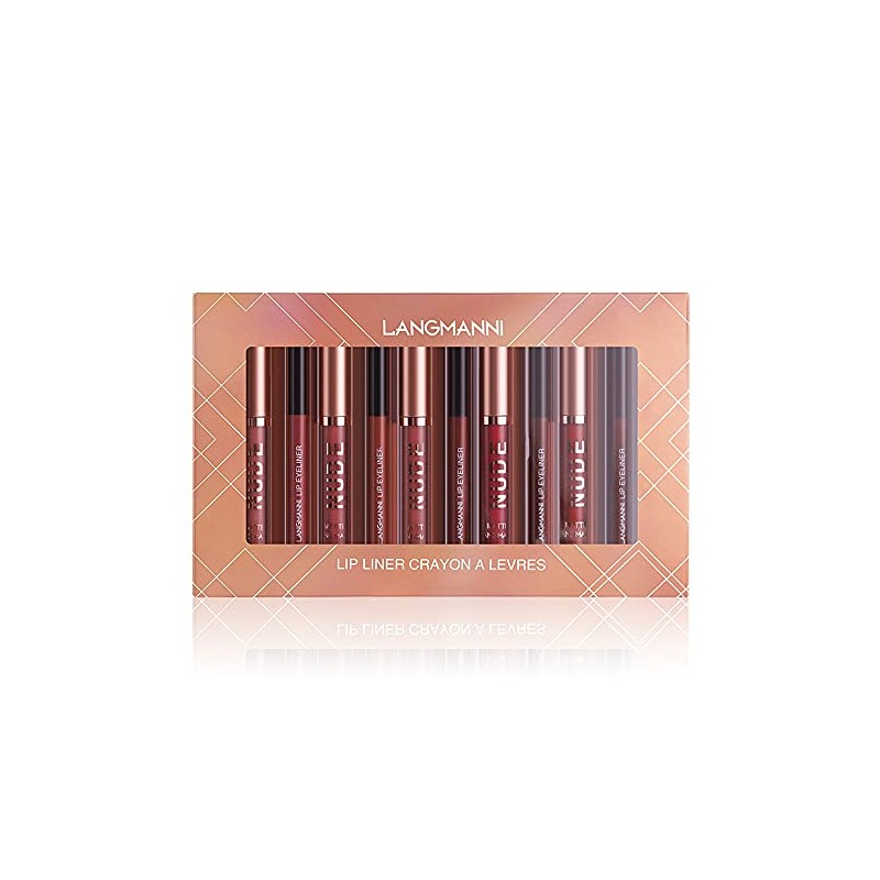 6 Pcs Velvety Matte Lip Gloss + lip Liner Set