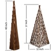 MELCHEF Expandable Teepee Willow Fence,Teepee Trellis Pyramid Plant Climbing,Self Standing