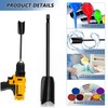 4Pcs Reusable Epoxy Mixer Attachment Durable Paint Epoxy Mixer Paddles
