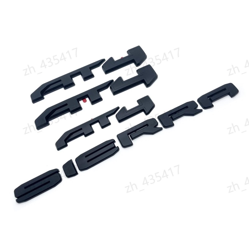 GMC 4PCS Matte Black AT4 Overlay Emblems kit Fit 2019