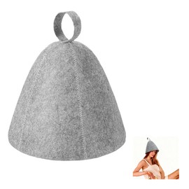 Mirhua Sauna Hat, Shower Cap, Bath Accessories, For Saunas, Steam Rooms, Gray, Felt Fabric, Sauna Cap for Men and Women