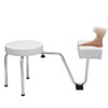 WUPYI Pedicure Stool with Footrest,Pedicure Foot Rest Stool Adjustable Leg