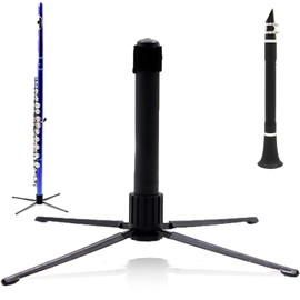 MOAZIFI Transverse flute stand, sturdy metal flute stand, 14 x 2 cm, clarinet stand, foldable and portable, for flute and clarinet