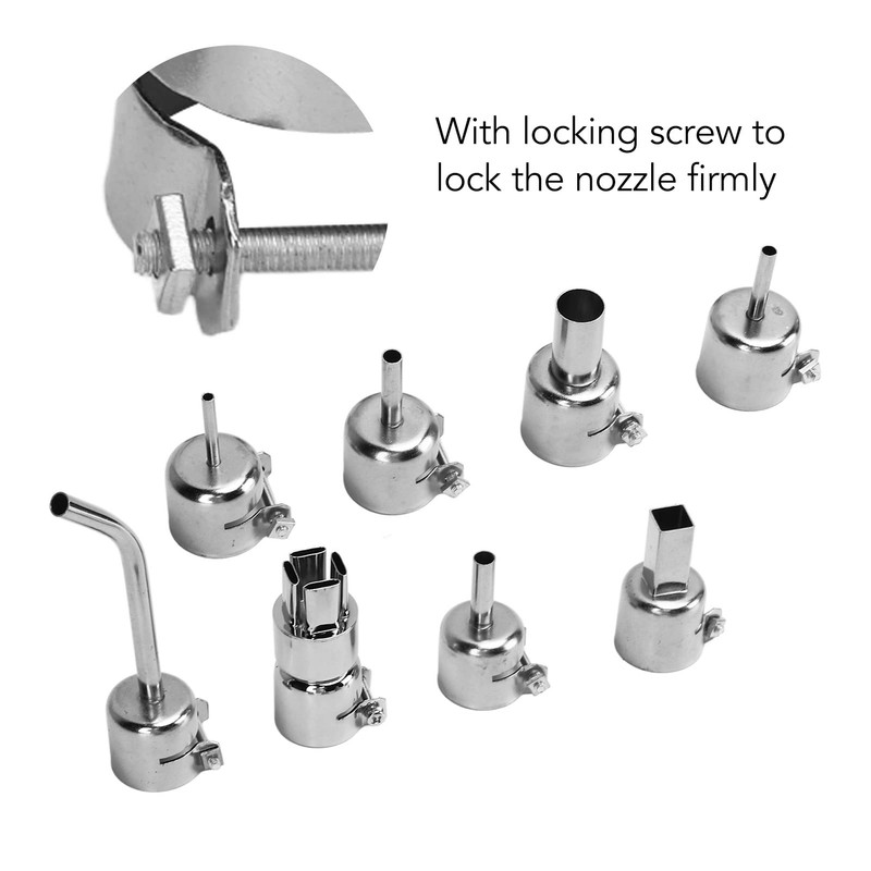 8 Pieces Universal Heat Gun Soldering Station Nozzle, Welding Gun