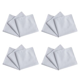 DFsucces White Plain Drawing Handkerchiefs 100% Cotton, Set of 12, 11.8 x 11.8 inches (30 x 30 cm), Drawing Handkerchief, Embroidery, Crafts, Exam Preparation, Drawing, Dying, Cotton, Formal