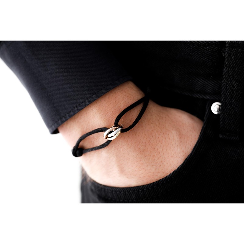 Lucoro - Elegant Fabric Bracelet with 925 Silver Pendant -