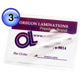 OLP 1/4 Letter Laminating Pouches 4.75 x 6-inch 3 Mil (Pk of 25) Clear Hot