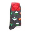 CHARTER CLUB Christmas Crew Socks Hot Cocoa Heather Charcoal Gray