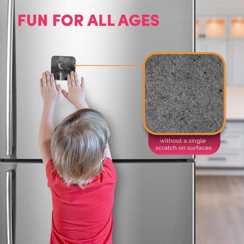 1 x Square MDF Fridge Magnet - Robin Wildlife England