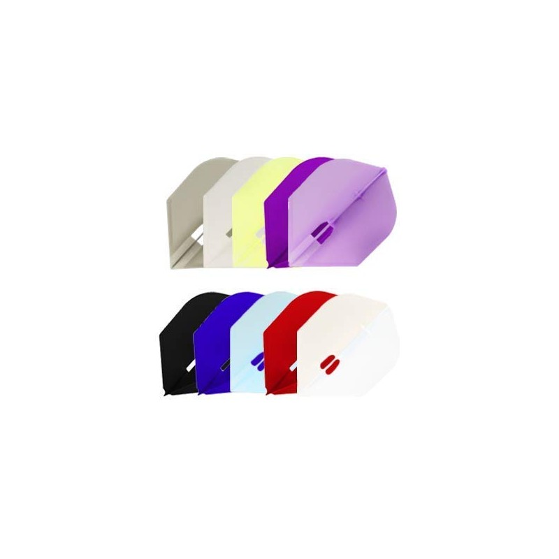 1 SET L STYLE CHAMPAGNE DART FLIGHTS ROCKET CLEAR YELLOW