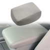 NLQR Center Console Lid Armrest Cover Replacement Microfiber Leather Gray