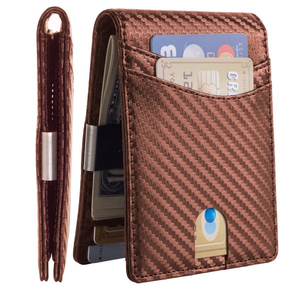 Mutural Minimalist Slim Wallet for Men, Premium Leather Wallet with