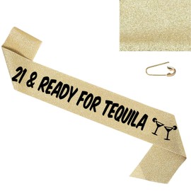 21 & Ready for Tequila Sash - Finally 21 sash, 21st birthday, Finally 21 birthday sash, 21th Birthday Sash, birthday sash 21, 21st birthday decorations for her, 21st birthday sash