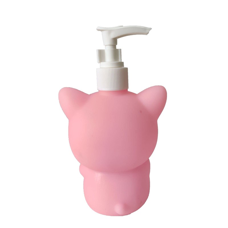 Vinyl Pink Pig Refillable Hand Soap Pump Dispenser Shampoo Sanitizer