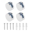 4 Pack Zinc Alloy Frameless Mirror Mounting Hardware Kit -