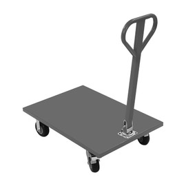 Heavy Duty Industrial Flat Dolly Cart, 2000 lbs Load Capacity, Flatbed Hand Truck with 360° Rotatable Handle, Detachable Design, and Silent Casters for Easy Movement and Storage