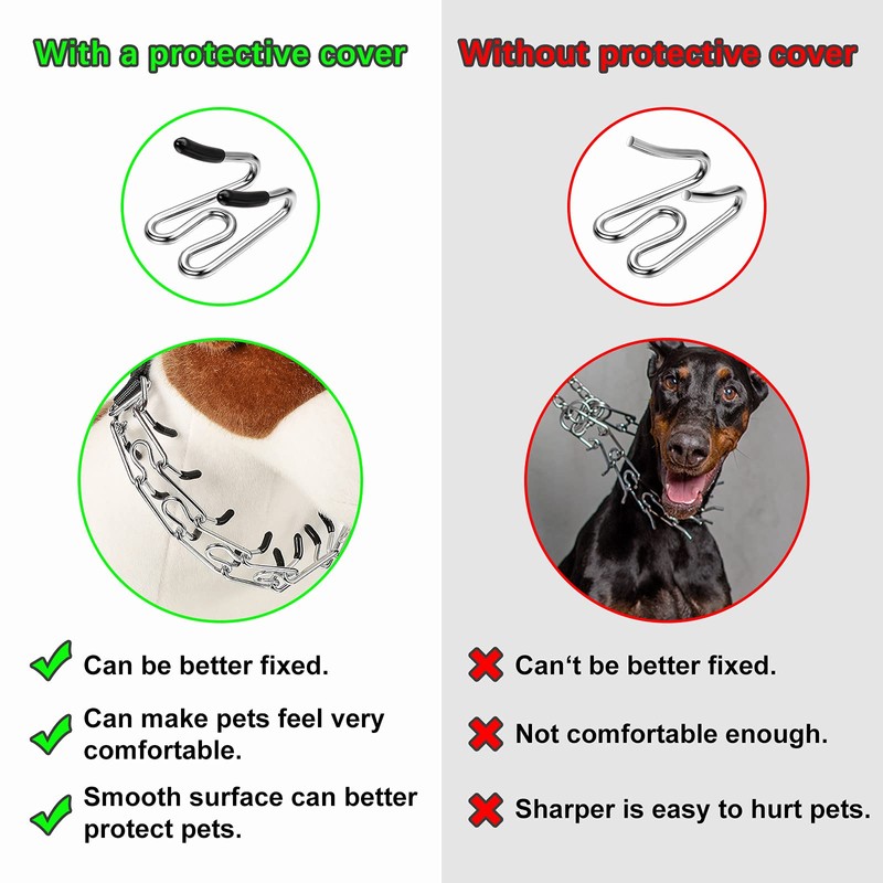 100 Pieces Prong Collar Covers Dog Prong Training Pet Collar