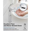 HEYMYTAP Tall Waterfall Bathroom Faucet Chrome, Single Handle Brass Vessel