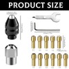 16 Pieces Chuck Collet Kit,Multi Chuck Set for Dremel Collet