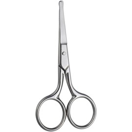 Tijeras de Seguridad para Cejas y Vello Nasal de Acero Inoxidable, 3 Piezas Recortadora de Vello Nasal, Puntas Redondeadas, Bordes Curvos, Diseño Simple y Práctico Recorte Seguro y Cómodo