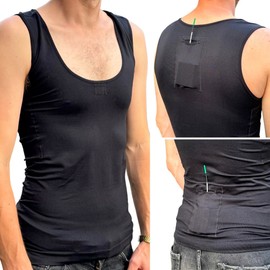 URSA Vestie Unisex Microphone Vest with 4 Transmitters and 3 Microphone Pockets, Ideal for Sports Rigs, Low Profile, Form-fitting, black