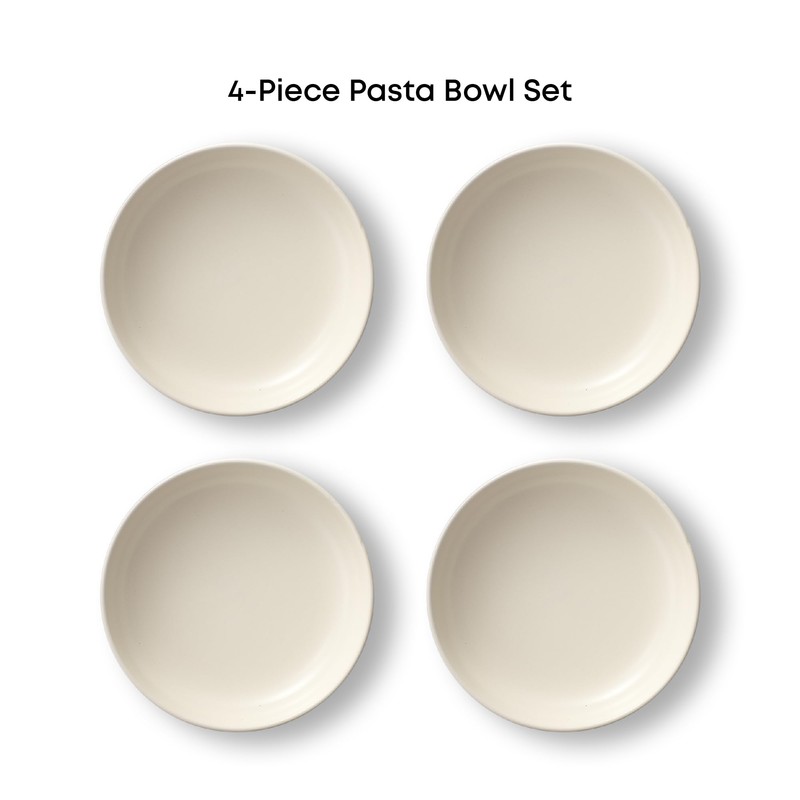 JoyJolt Mesa 40oz Stoneware Serving Bowls Set of 4, Large