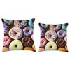 Carpe Cranium Donuts (Frosted Sugar Euphoria) Throw Pillow, 18x18, Multicolor