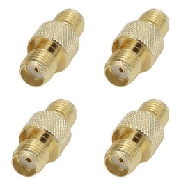 exgoofit SMA Female to Female RF Coaxial Adapter, Gold Plated Antenna Connector, 4-Pack