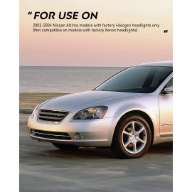 Nilight Headlight Assembly Compatible with 2002 2003 2004 Nissan Altima