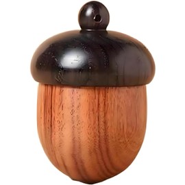 Acorn Shaped Pill Organizer, Portable Medication Storage Box with Locking Lid, Travel Friendly Tablet Container for Hiking and Camping and Work