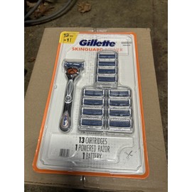 Gillette Skinguard Power 13 Cartridges, 1 Powered Razor w/ battery