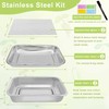 TCYPUHL Stainless Steel Sprouts Growing Kit Trays 2-Tier 14 inch,