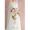 Ling's Moment Blush Bridal Bouquet Cascading, Pink Wedding Bouquets for