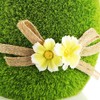 Com-Four® Decorative figures, green ceramic Easter figures, with moss like