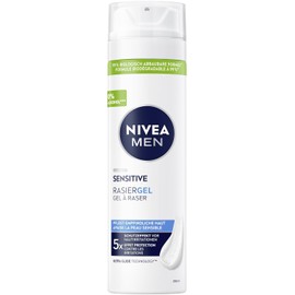 NIVEA MEN Sensitive Shaving Gel for Men, Shaving Gel with Chamomile, Vitamin E & Provitamin B5 for a Gentle Shave, Protective Formula Against Skin Irritation (100 ml)