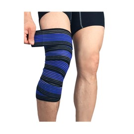 BaronHong Sports Knee Wraps Cross Fitness Gym Workout,Weightlifting Powerlifting(Blue,M)
