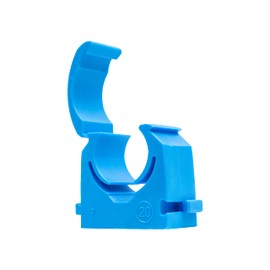 Talon - Single Hinged Pipe Clips - Pack of 20-19mm to 21mm - Blue - 360° Fixing for Pipework - Temperatures Up to 85°C (185°F) - for Use On Plumbing, Gas and Air Conditioning Pipe - UV Stabilized