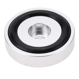 4 x Speakers Stand Feet, 40 x 10 mm Removable Speaker Pads Base, Aluminium Alloy Vibration Amplifier Feet, for HiFi Amplifie, Turntable Player (Silver)