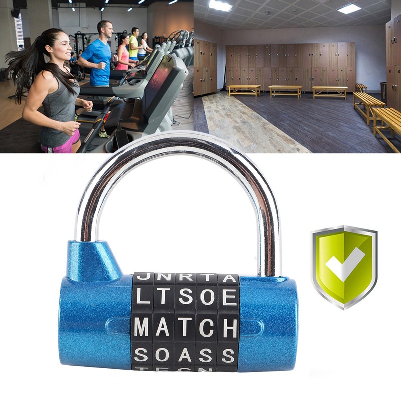 5 Dial Digit Code Combination Padlock Travel Suitcase Gym Locker