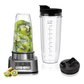 Yallmie 710 ml + 950 ml Mixer Replacement Parts for Ninja, Pack of 2 Mixer Cups with Removable Lid, 24 oz + 32 oz Replacement Cup for Nutri Ninja Blender