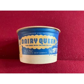 Dairy Queen 1953, Dairy Queen "Un-Used" (8 oz) Wax Paper Ice Cream Cup  (Scarce / Vintage)