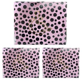 Disabled Badge Holder for Car Blue Badge & Timer Holder Wallet PU Leather Disabled Badge Holder Wallet Protector Hologram Safe Parking Permit Cover Polka-Dot Wallet (Light-Pink)