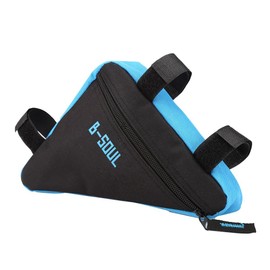 Bicycle Saddlebag Bike Bag Saddlebag Triangle Bag ( Color : Black+Blue )