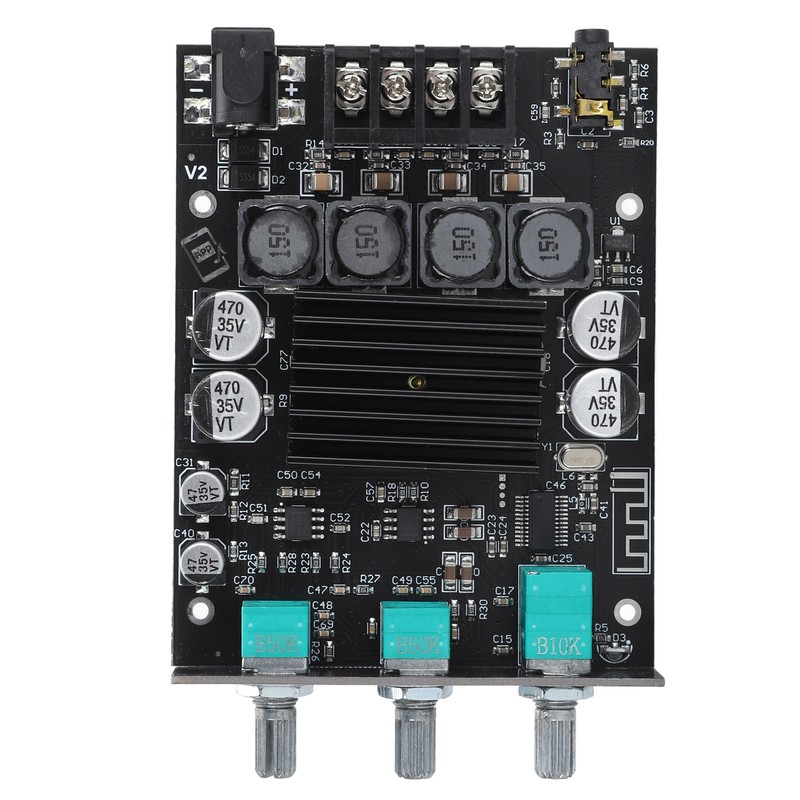 2x100W Amplifier Board HIFI with Treble Bass Control TPA3116D2 DC12‑24V