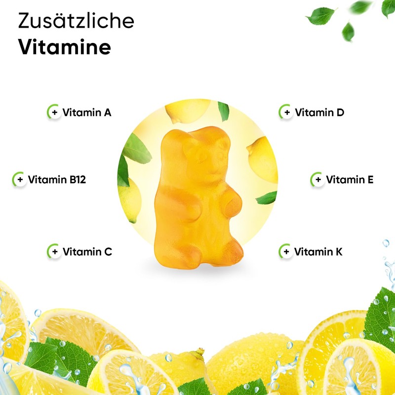 L-Carnitine Gummy Bears 160 Pieces 1500 mg per Daily Serving