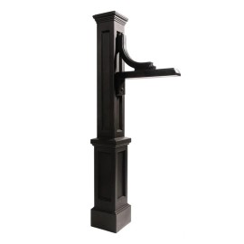 Mayne Woodhaven Traditional Plastic Address Sign Post in Black