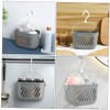 Mikinona 2pcs Hanging Storage Basket for Bathroom Kitchen Plastic Organizer